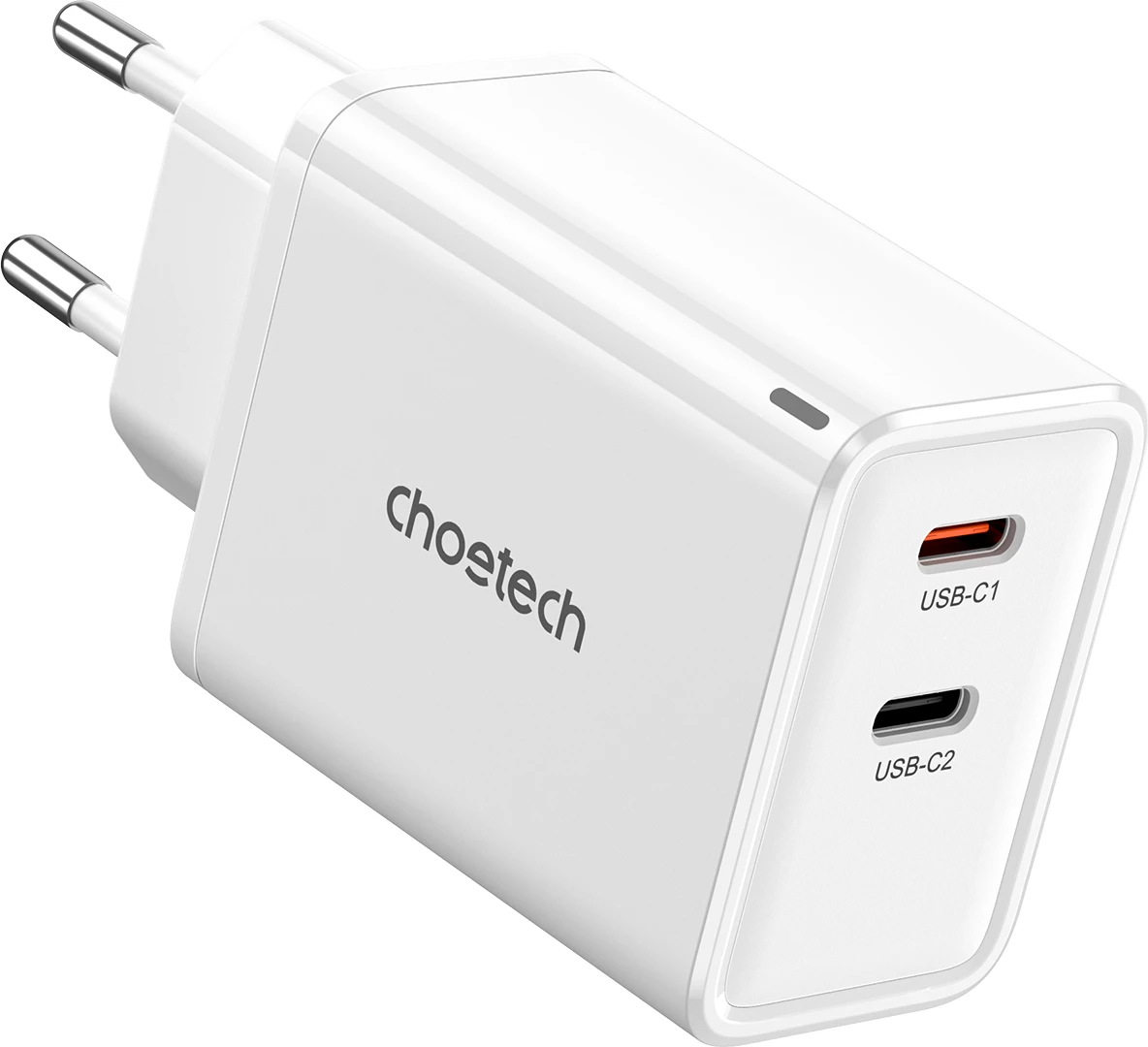 Karikues muri Choetech PD6013, 2x USB-C PD, 65W, i bardhë