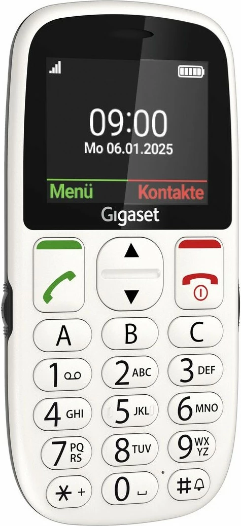 Celular Gigaset GL395 Dual SIM 32MB MicroSD bardhë