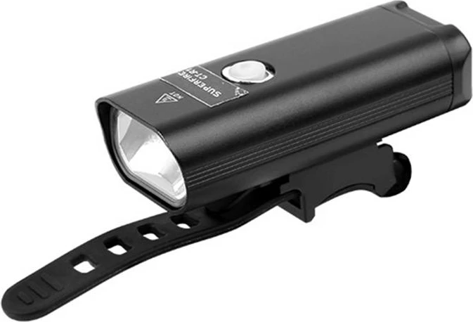 Dritë biçiklete Superfire GT-R1, 200 lumen, me bateri të rikarikueshme, e zezë