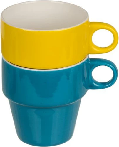 Set filxhanësh porcelani OUT OF THE BLUE 9x8cm, 4 Ngjyra