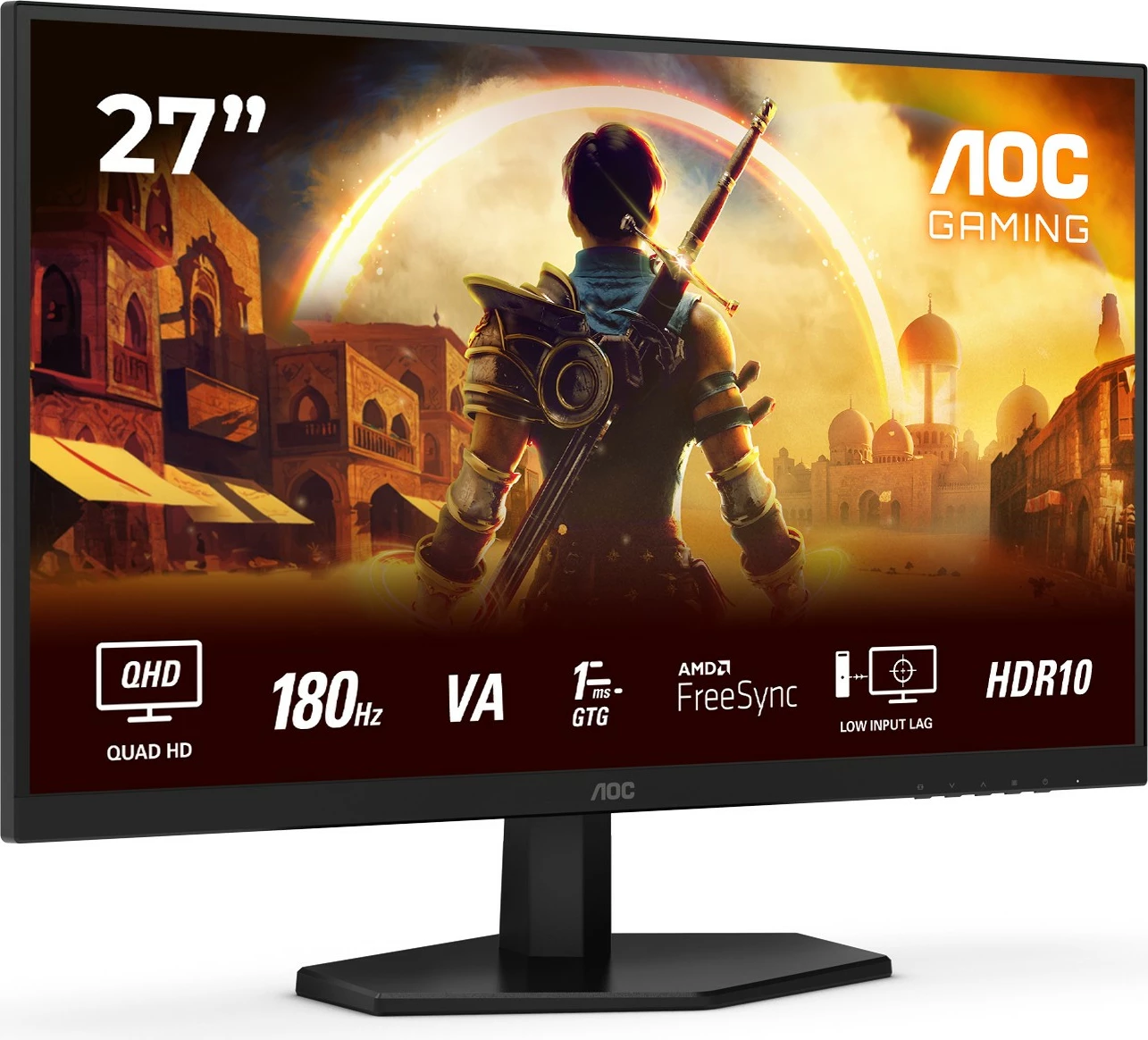 Monitor gaming AOC Q27G42XNE 27 inç, QHD, 180Hz, Adaptive Sync, e zezë