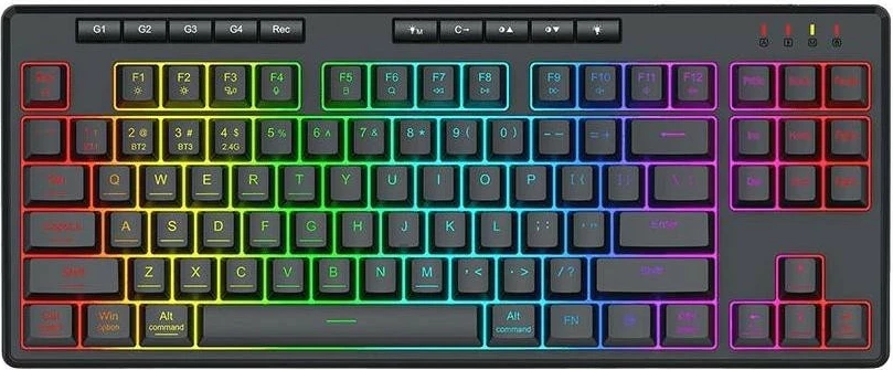 Tastierë Redragon K516RGB-PRO SHIVA PRO 87, RGB, e zezë