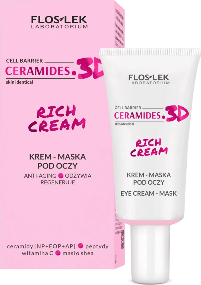 Krem për sy Floslek Ceramides.3D Rich Cream Eye Mask për femra, 30ml
