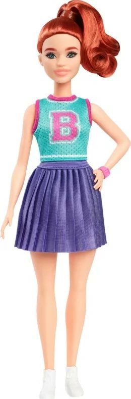 Kukull Barbie Fashionistas Mattel HYT90 me veshje cheerleader, për vajza