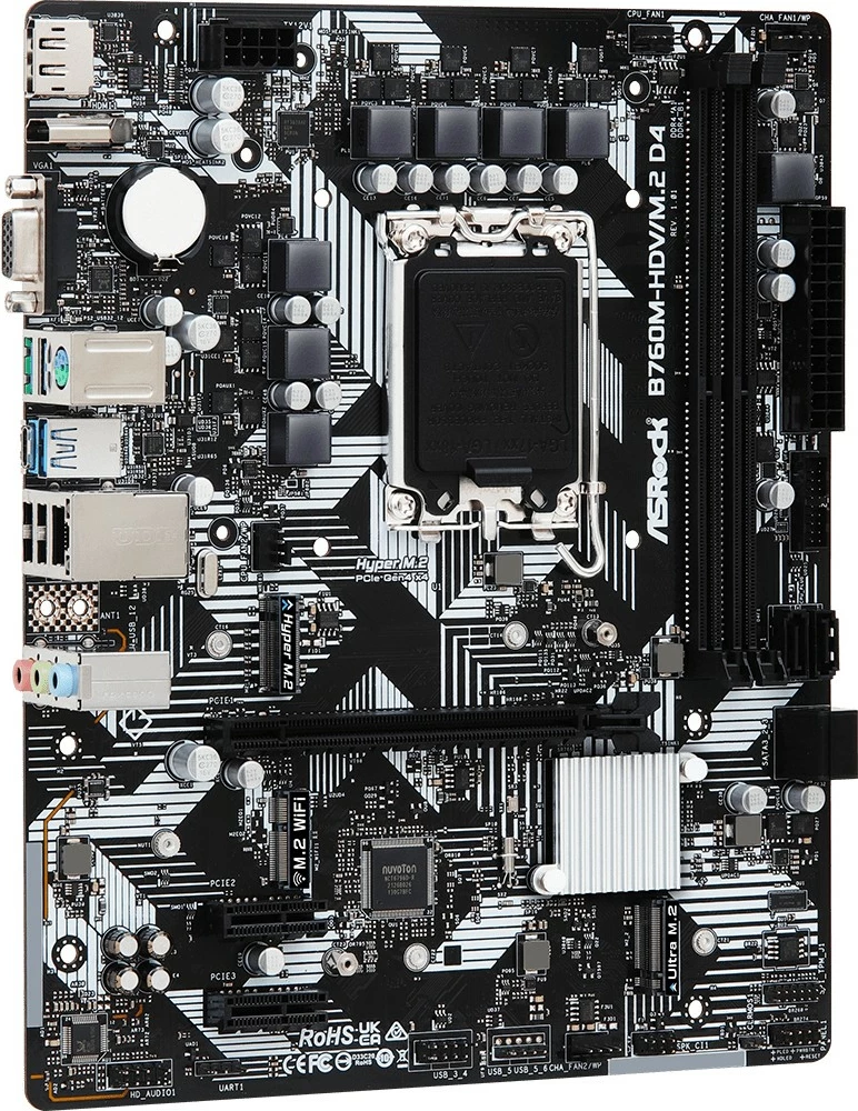 Pllakë amë ASRock B760M-HDV/M.2 D4, micro ATX, DDR4, e zezë