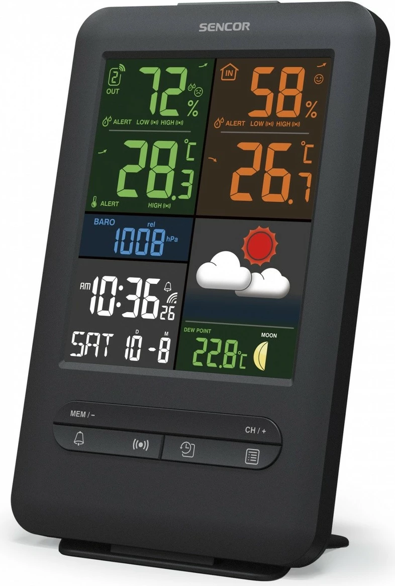 Stacion moti Sencor SWS 7300 me ekran LCD 13.8 cm, i zi