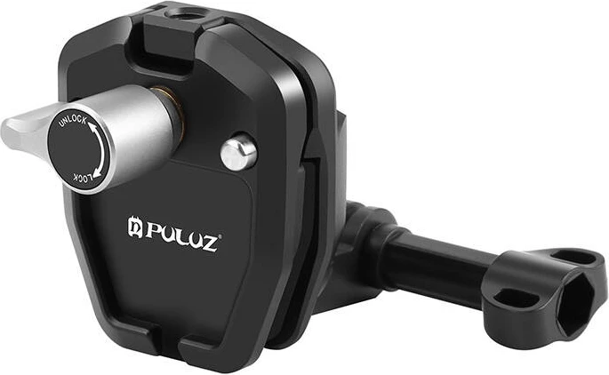 Mbajtës xhami për motoçikletë Puluz PU942B për kamera aksion, i zi