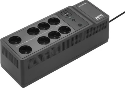 UPS APC BE850G2-GR, 850VA, 8 dalje Schuko, USB Type-C dhe A, e zezë