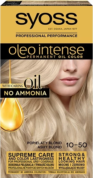 Ngjyrë për flokë Syoss Oleo Intense 10-50 Popielaty Blond për femra, 1 copë