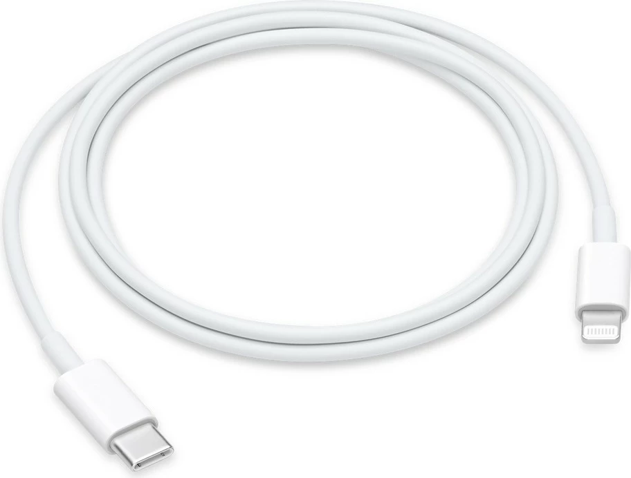 Kabllo Apple USB-C në Lightning, 1m, e bardhë