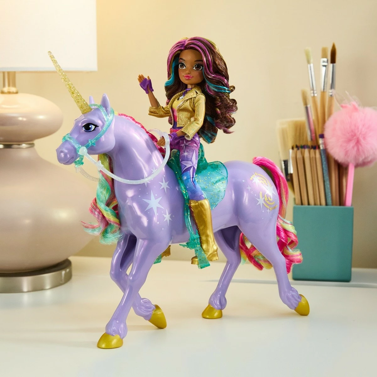 Figurinë lodër Unicorn Academy Spin Master Unicorn Star, 28 cm, plastikë, shumëngjyrëshe, set