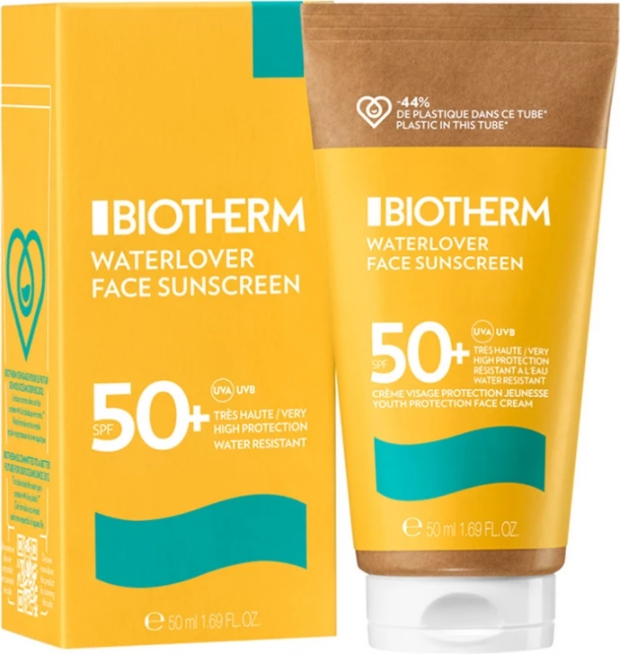 Krem ​​kundër diellit Biotherm Waterlover Creme Solaire Anti-Age SPF50, 50 ml