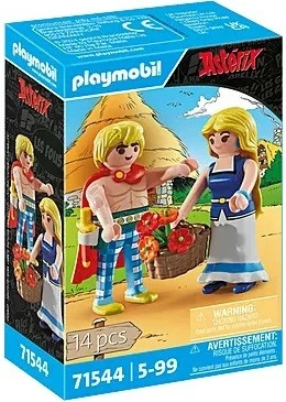 Set lodrash Playmobil Asterix 71544 Tragikomiks dhe Falbala, 14 pjesë