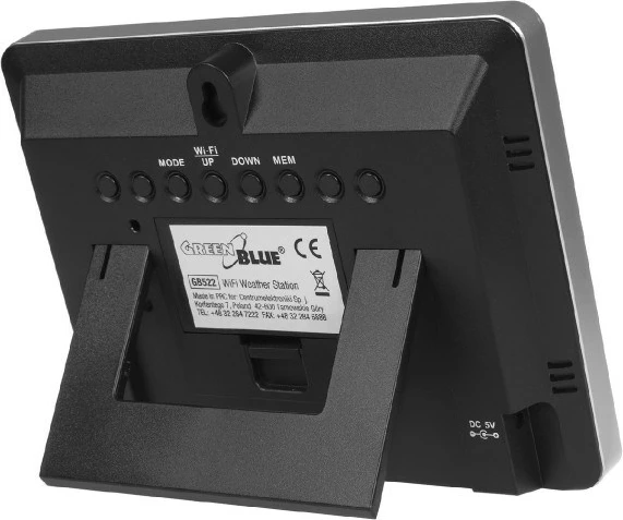 Stacion moti Greenblue 46003, LCD, 1.5V,  Wi-Fi, e zezë