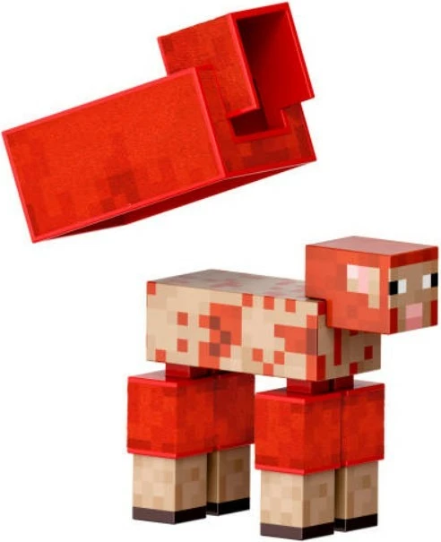 Figurinë Minecraft Mattel JCV22 dele Diamond Level, 14 cm, set me aksesorë, e kuqe