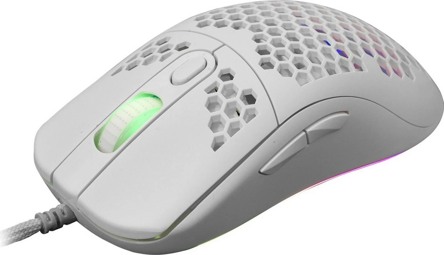 Maus gaming White Shark GM-5007 Galahad, 7200 DPI, RGB, i bardhë