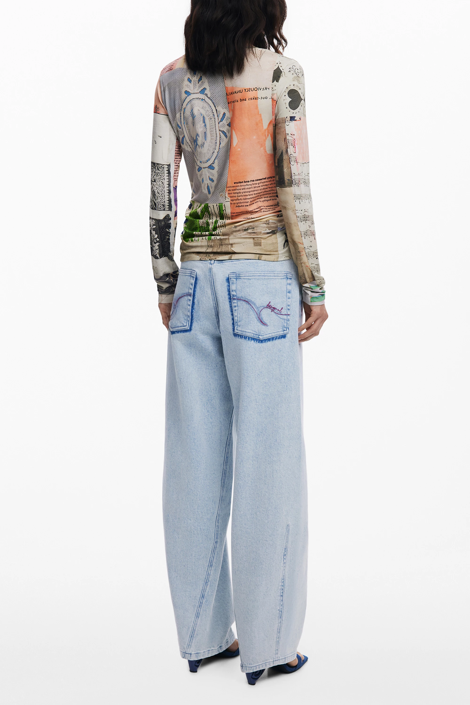 Maicë me mëngë të gjata DESIGUAL Limbanı femra, bezhë