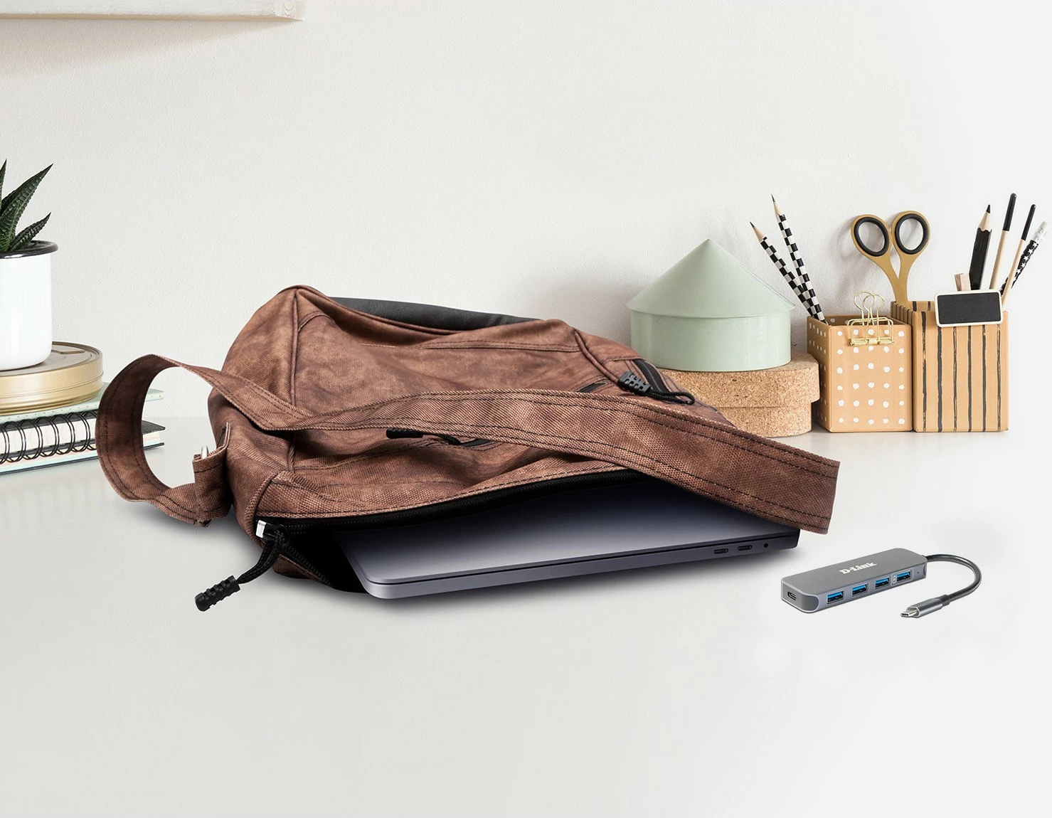 USB hub D-Link DUB-2340, 4x USB 3.0, 1x USB-C, 60W, gri