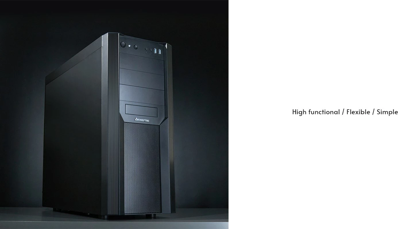 Kasë Chieftec CW-01B-OP, Tower, E zezë