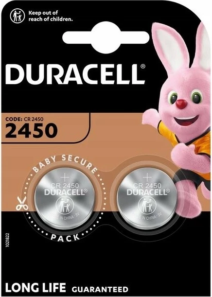 Bateri Duracell CR2450, 3V, paketë prej 2 copë