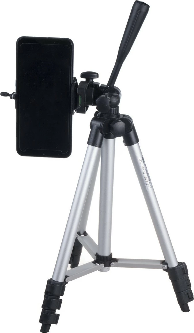 Stativ universal Maclean MC-164 për telefon, kamera, dritë unazore, 102 cm, i zi/argjendtë