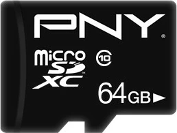 MicroSDXC kartelë PNY Performance Plus 64GB Class 10 e zezë