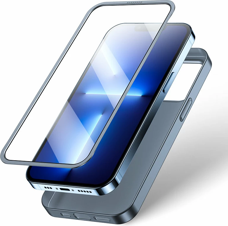 Mbështjellës Joyroom JR-BP928 për iPhone 13 Pro Max, 360°, xham i temperuar, Gri