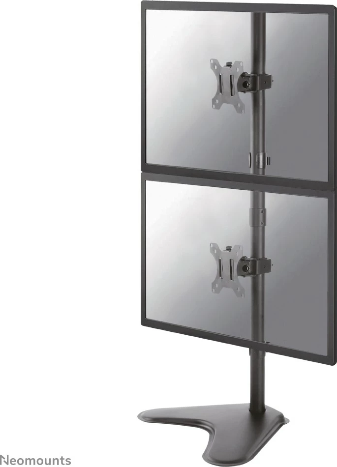 Mbajtëse monitori Neomounts FPMA-D550DDVBLACK, për 2 ekrane, 10-32 inç, rregullim lartësie, e zezë