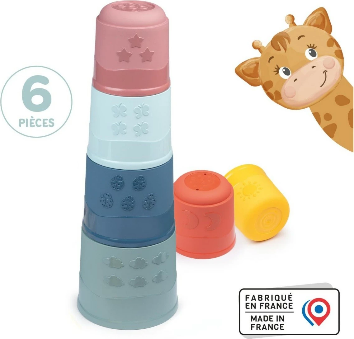 Lodër edukative Smoby Magic Pyramid Tower, 6 pjesë, shumëngjyrëshe