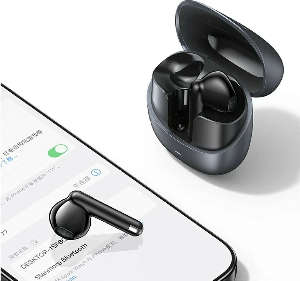 Kufje TWS Bluetooth USAMS Echo E03 USA001676, 13 mm driver, Bluetooth 5.3, deri 16h me kuti, USB-C, gri