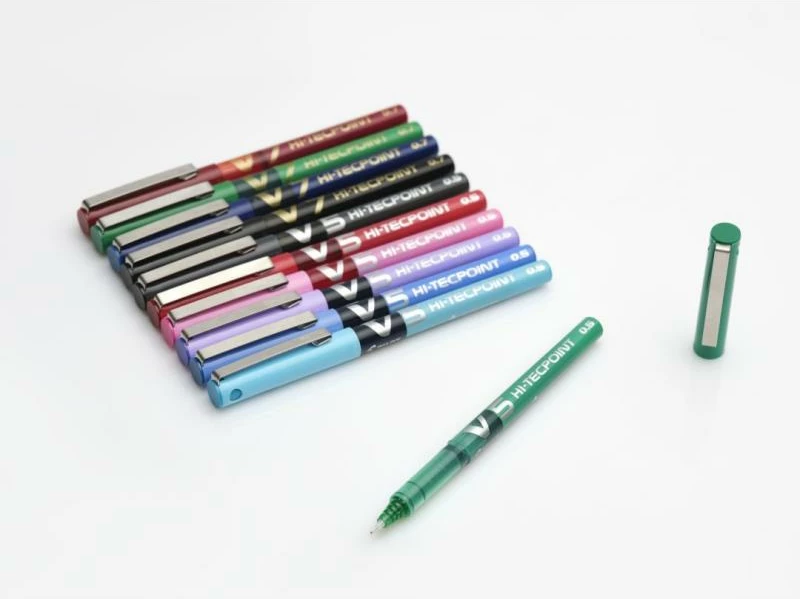 Stilolaps rollerball, Pilot, Hi-Tecpoint V5 (BX-V5-L), majë çelik precize, bojë e lëngshme, blu