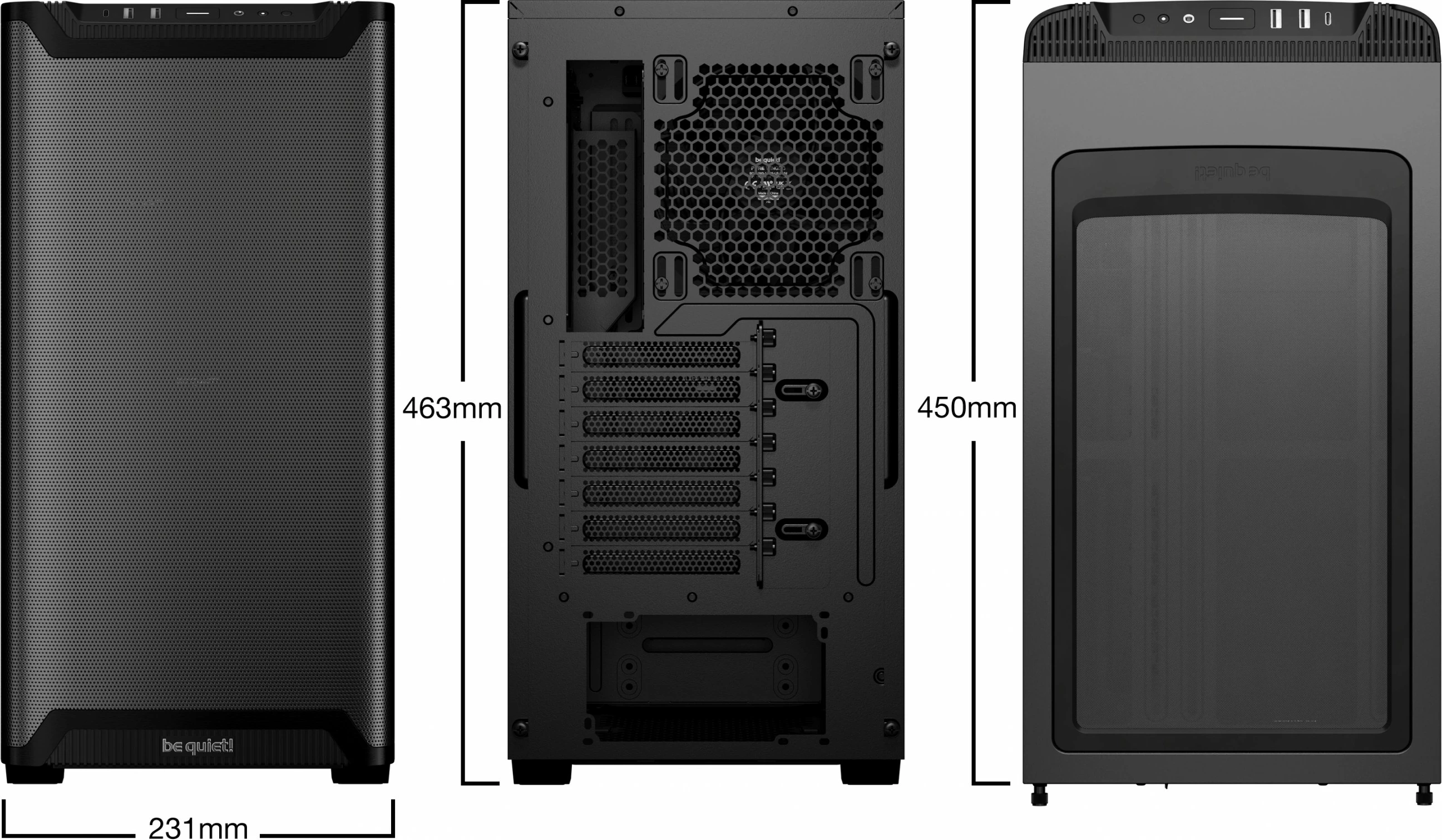 Kasë be quiet! PURE BASE 501 Airflow Black, Midi Tower, ATX, micro ATX, Mini-ITX, e zezë