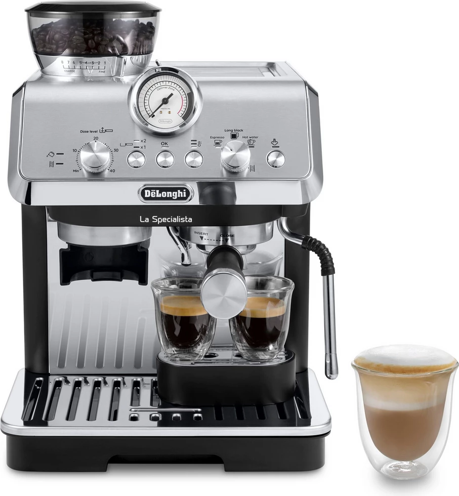 makinë espresso me portafilter De'Longhi La Specialista Arte EC9155.MB me mulli të integruar, standard, argjendtë