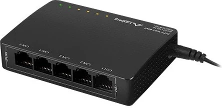 Switch Lanberg, PoE DSP3-1005-60W, 5 porte, 1Gb/s