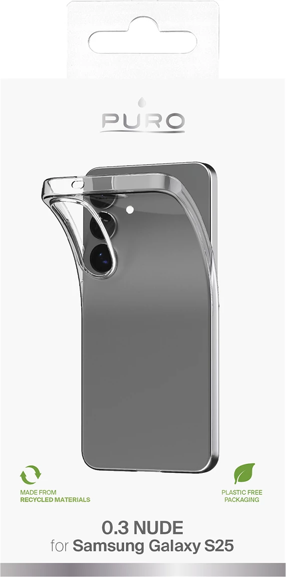 Mbështjellës silikoni Puro 03 Nude për Samsung Galaxy S25, Transparent