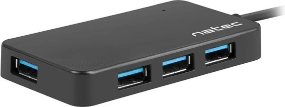 Kasë USB Natec NHU-1342, 4 porta USB 3.0, e zezë
