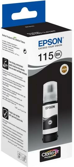 Shishe boje printeri, Epson 115 EcoTank C13T07C14A, pigment, 70 ml, e zezë