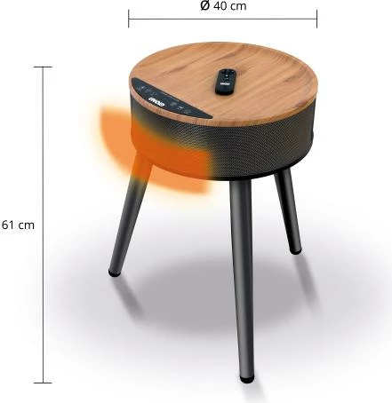 Ngrohës me ventilator keramik tavoline, UNOLD Henry 86545, e zezë/kafe