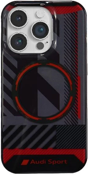 Mbështjellës Audi Sport MagSafe për iPhone 14 Pro 6.1", i zi, hardcase