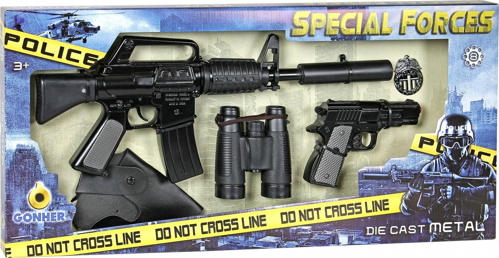 Set policie lodër Pulio Gonher 5 pjesë, i zi