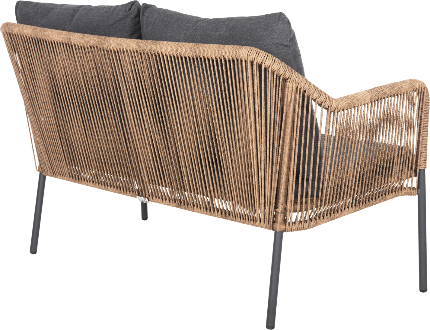 Divan i jashtëm 2-vendësh, BAFFIN, FH6054.03, alumini, anthracite-PE rattan, jastëkë beige-anthracite