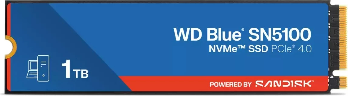 SSD WD Blue SN5100 1TB, NVMe, M.2, PCIe 4.0, Blu
