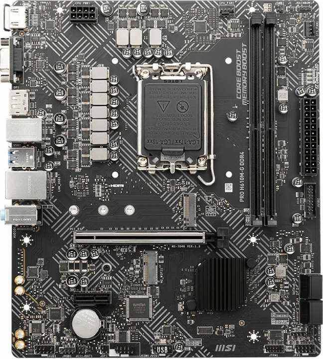 Pllakë amë MSI PRO H610M-G DDR4, Intel, LGA 1700, 64 GB