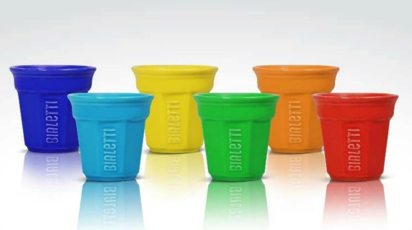 Set gotash espresso Bialetti, 6 copë, shumëngjyrëshe