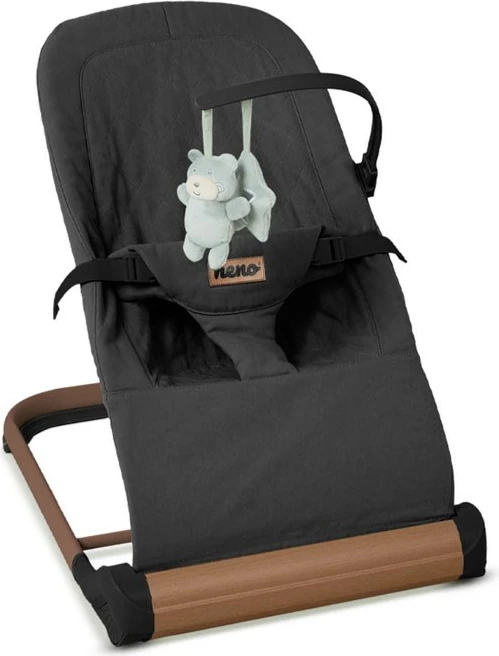 Ulëse lëkundëse për foshnje neno NESSO DARK GREY, një vend, cyan