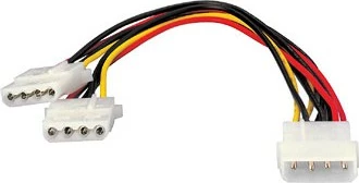 Kabllo e brendshme energjie Equip, 0.2m, 1x Molex 4-pin mashkull, 2x Molex 4-pin femër, multikolor