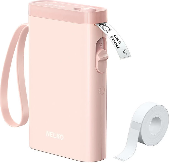 Printer etiketa termik Nelko P21, Bluetooth, 1200 mAh, Rozë
