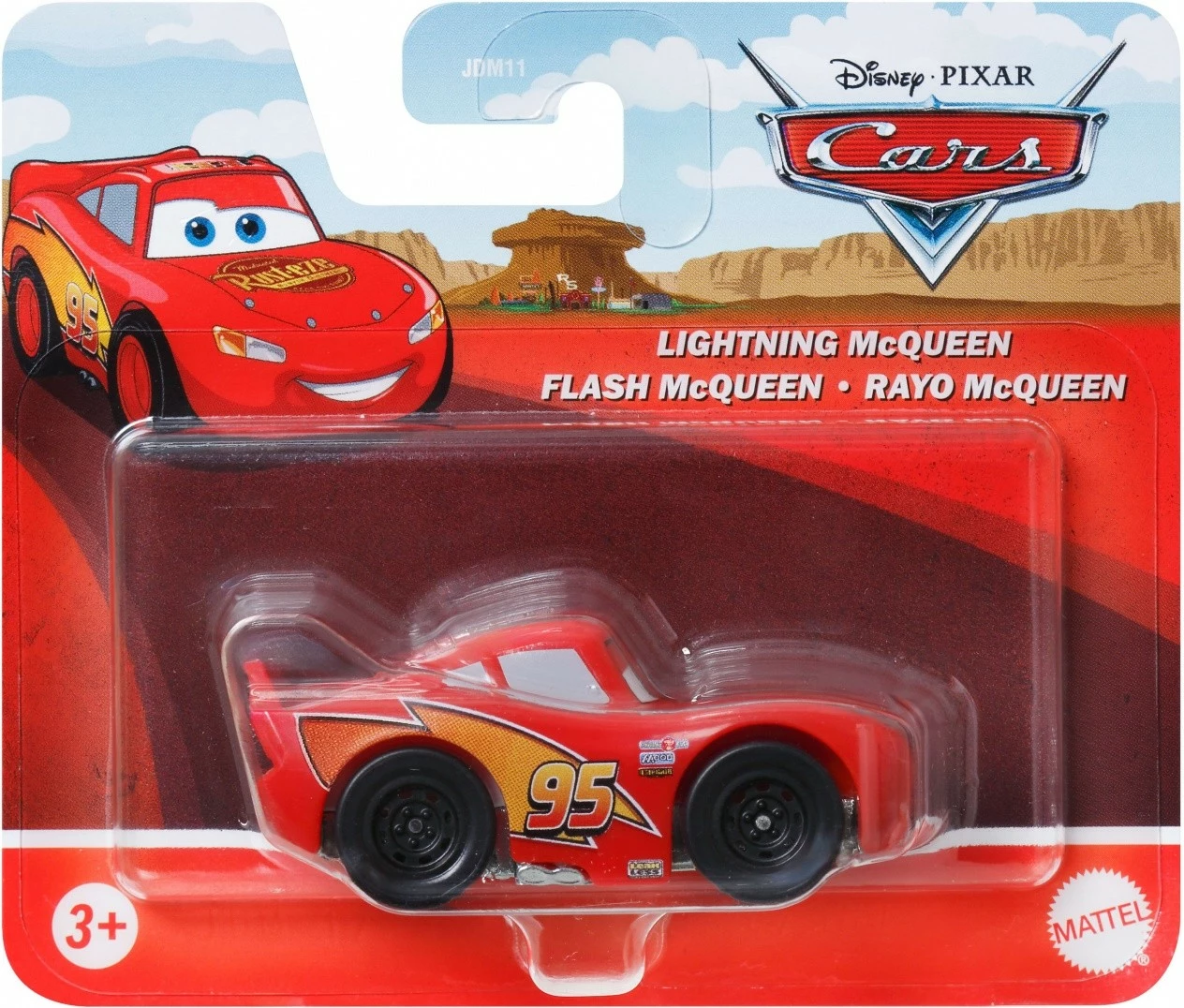 Set makina lodër metalike Disney Pixar Cars, Mattel JDM11, shkallë 1:55, rrota lëvizëse, display 24 copë, Mix