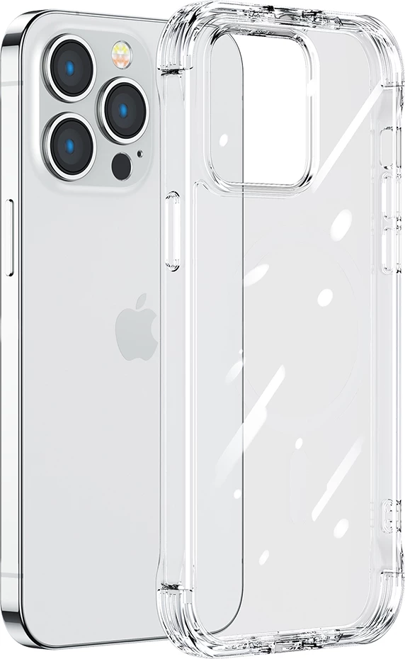 Mbështjellës Joyroom Defender Series për iPhone 14 Pro, me kllapa dhe stand, Transparent (JR-14H2)