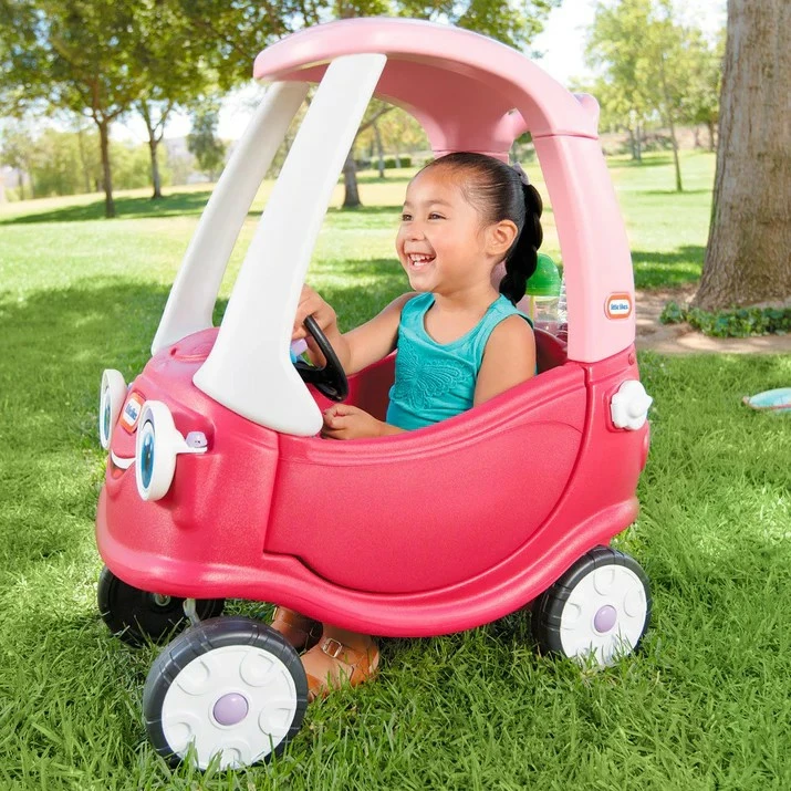 Makine lodër Little Tikes Cozy Coupe Princess, 4 rrota, Rozë/Bardhë